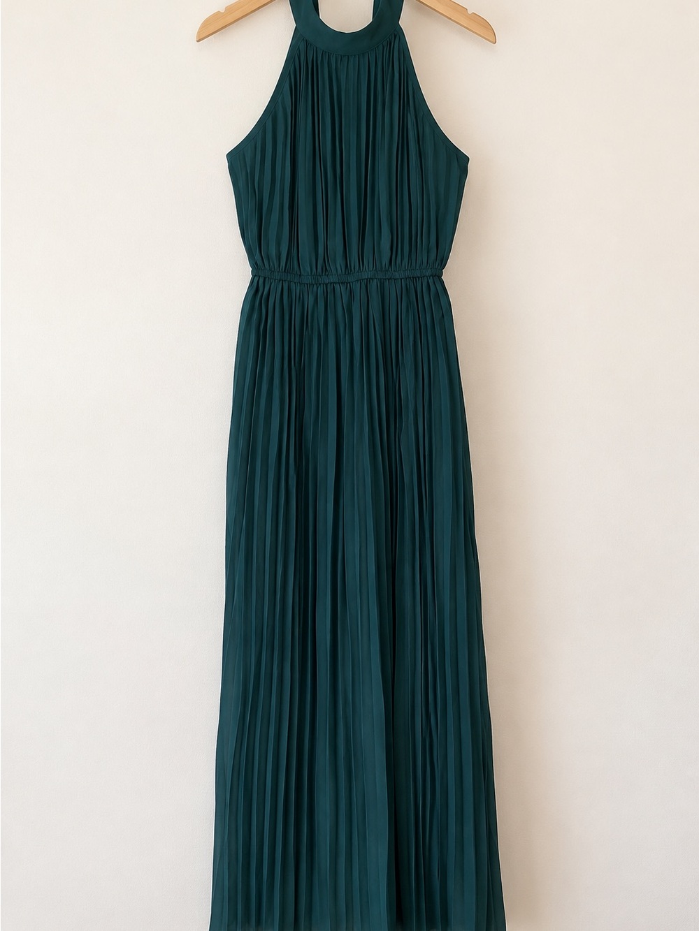 Elegant Teal Halter Pleated jumpsuit